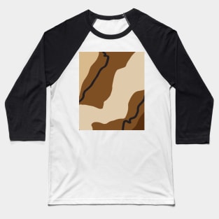 Warm Tones Abstract Topography  Aeasthetic  Pattern Baseball T-Shirt